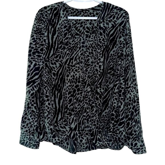Rails Hillary Emerald Mixed Animal Print XL Grayish green and black - Picture 1 of 10
